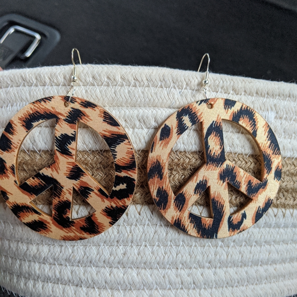 Peace earrings.